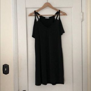 Cold shoulder shift T-shirt dress